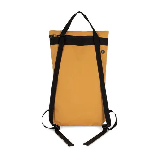 Sac à dos plat recyclé style urbain cumin 3 Sac à dos plat recyclé style urbain