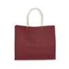 Sac style cabas en toile de jute – modèle moyen bois de rose clair 1 Sac style cabas en toile de jute - modèle moyen