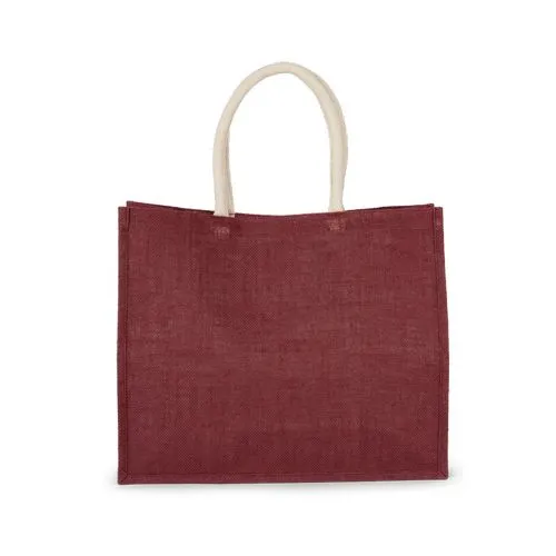 Sac style cabas en toile de jute – modèle moyen bois de rose clair 1 Sac style cabas en toile de jute - modèle moyen