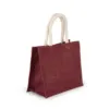 Sac style cabas en toile de jute – modèle moyen bois de rose clair 2 Sac style cabas en toile de jute - modèle moyen