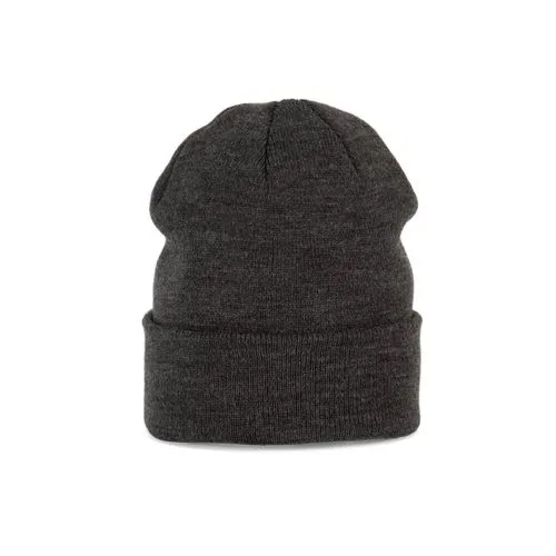 Bonnet tricoté k-up gris foncé chiné 280 g/m² acrylique taille unique 1 Bonnet tricoté