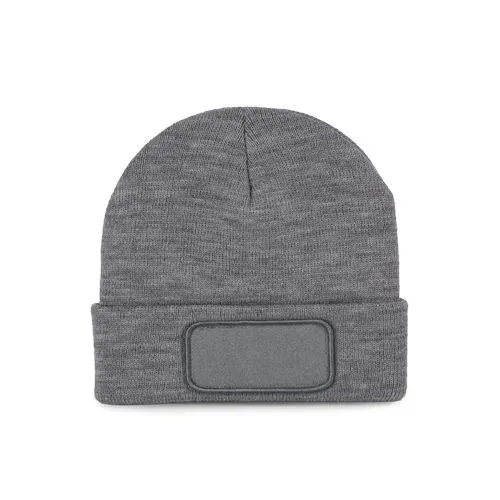 Bonnet recyclé avec patch gris oxford 1 Bonnet recyclé avec patch