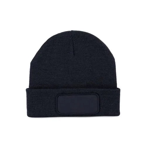 Bonnet recyclé avec patch bleu marine 1 Bonnet recyclé avec patch