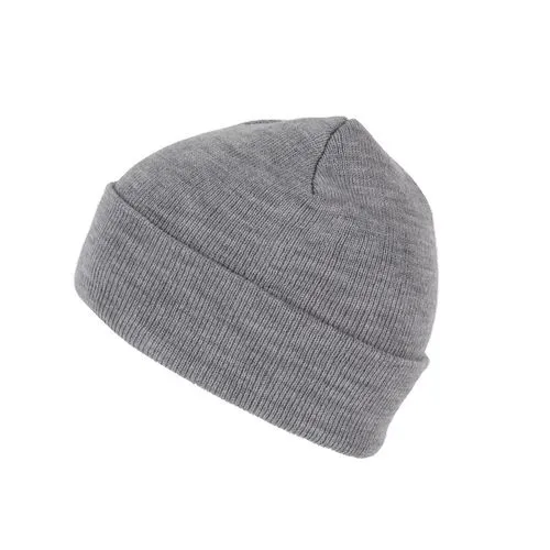 Bonnet recyclé avec revers tricoté gris oxford 2 Bonnet recyclé avec revers tricoté