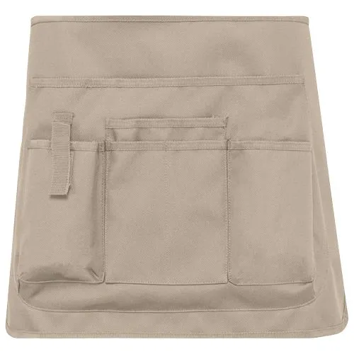 Tablier court de jardinage écoresponsable unisexe beige 1 Tablier court de jardinage écoresponsable unisexe