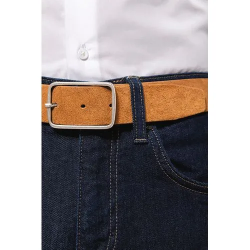 Ceinture cuir  velours homme