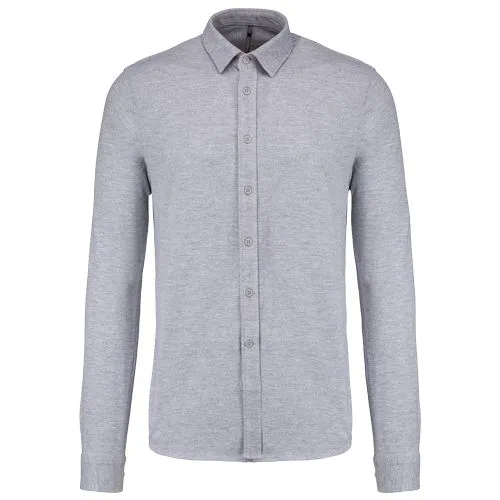 Chemise maille piquée manches longues