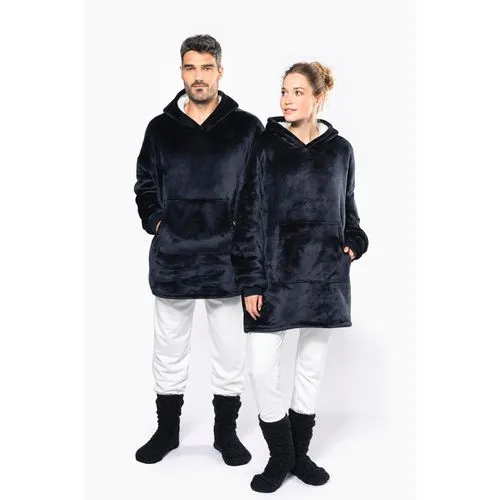 Plaid poncho unisexe