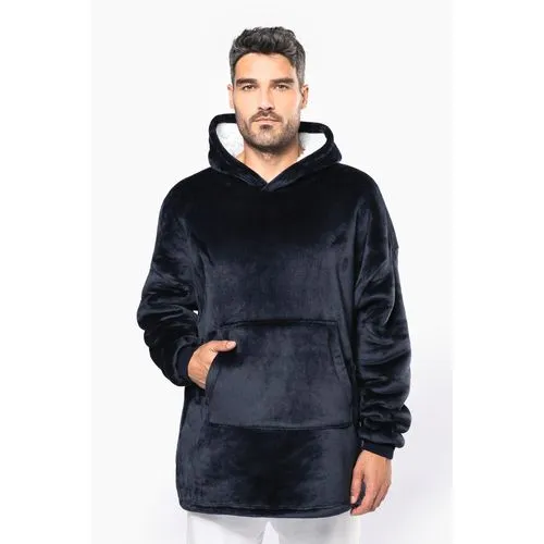 Plaid poncho unisexe