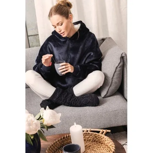 Plaid poncho unisexe