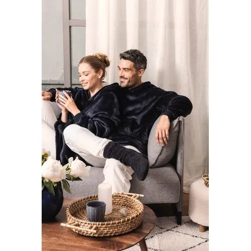 Plaid poncho unisexe