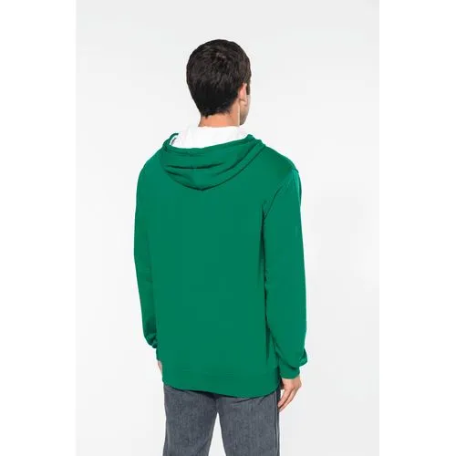 Sweat-shirt zippé capuche contrastée 2 Sweat-shirt zippé capuche contrastée