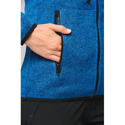 Veste à capuche chinée femme