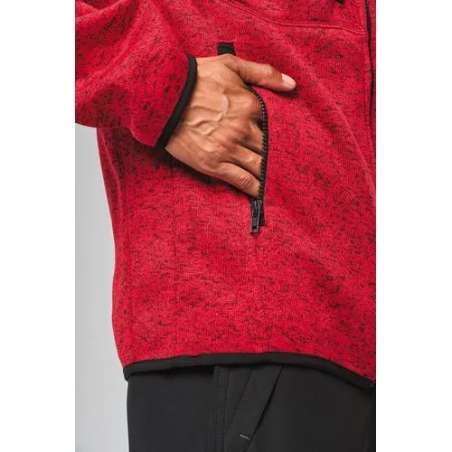 Veste à capuche chinée homme
