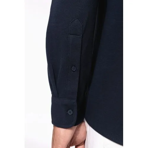 Chemise maille piquée manches longues