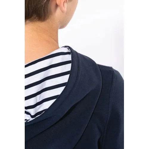 Sweat-shirt à capuche contrastée à motifs enfant unisexe