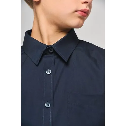 Chemise popeline manches longues enfant