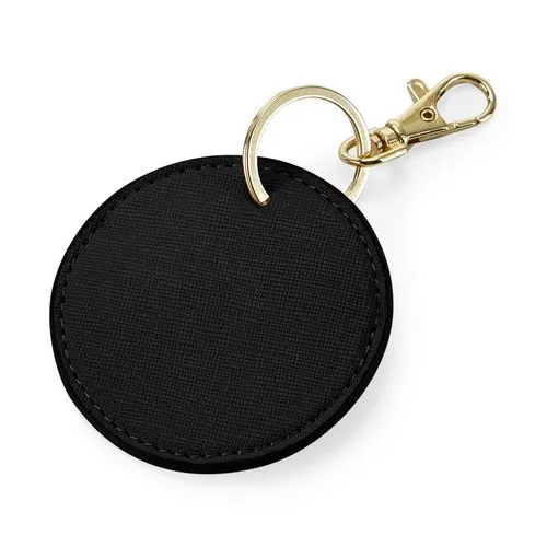Porte-clés rond noir 1 Porte-clés rond