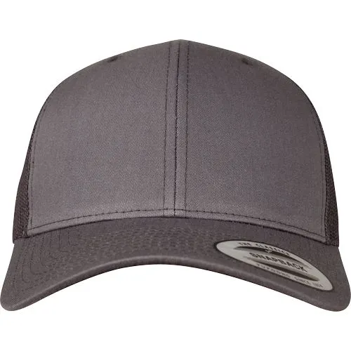 Casquette retro trucker gris foncé 1 Casquette retro trucker