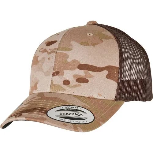 Casquette retro trucker multicam camouflage noir 3 Casquette retro trucker multicam