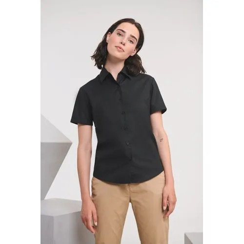 Chemise femme manches courtes Oxford 1 Chemise femme manches courtes Oxford