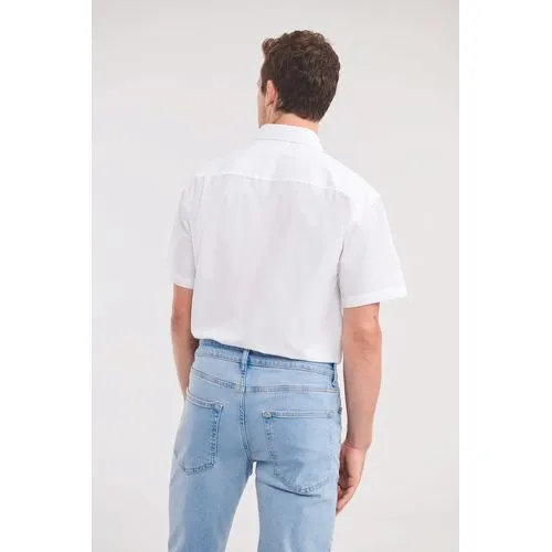 Chemise homme popeline polycoton manches courtes 2 Chemise homme popeline polycoton manches courtes