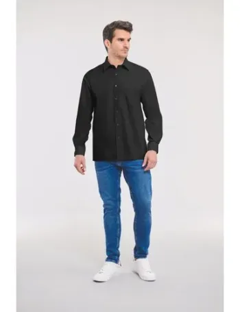 Chemise homme popeline pur coton manches longues 1 Chemise homme popeline pur coton manches longues