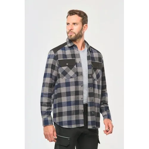 Chemise à carreaux avec poches homme