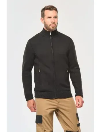 Cardigan doublé polaire homme