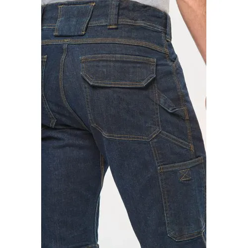 Bermuda denim multipoches homme