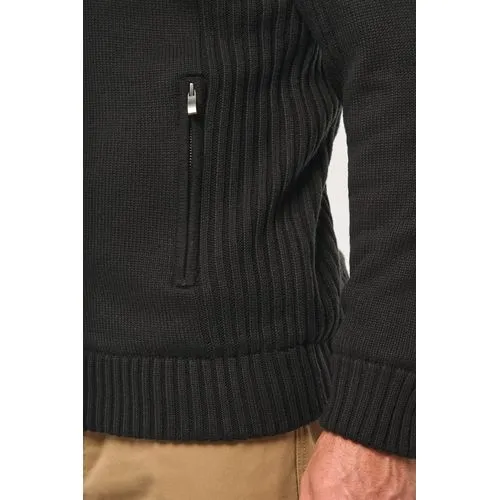 Cardigan doublé polaire homme