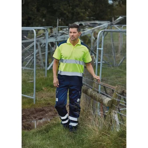 Polo bicolore haute visibilité