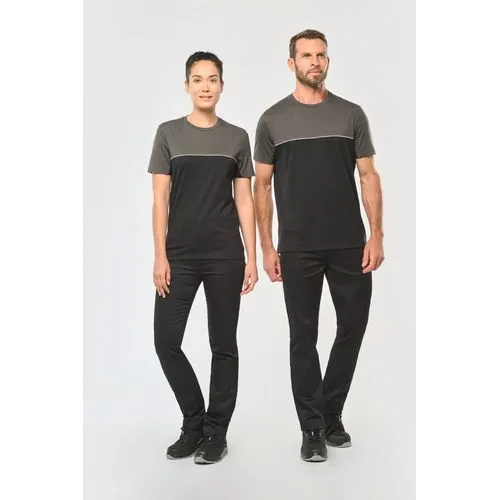 T-shirt bicolore écoresponsable manches courtes unisexe