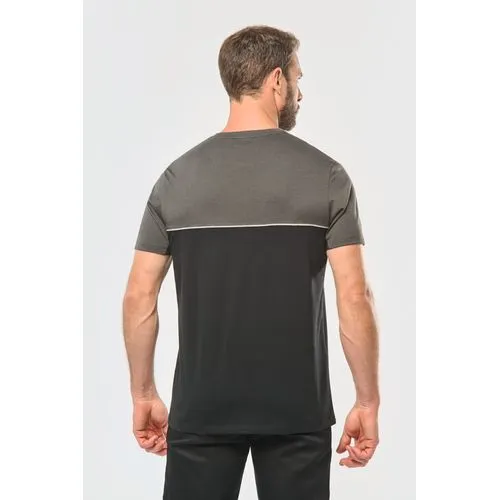 T-shirt bicolore écoresponsable manches courtes unisexe