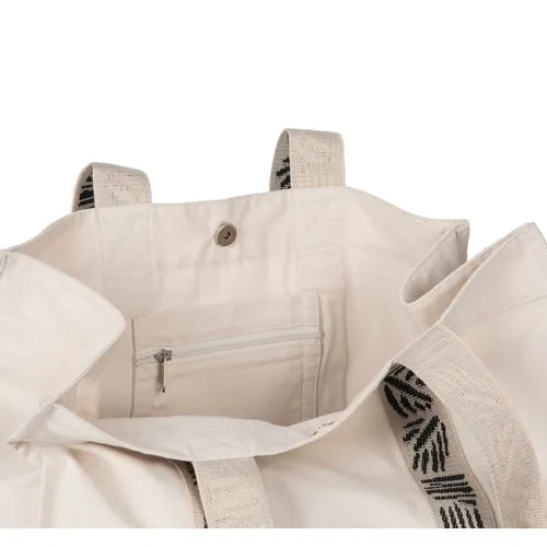 Grand sac shopping recyclé à soufflet