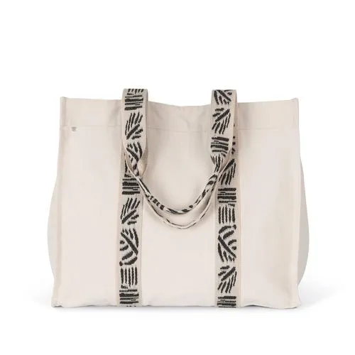 Grand sac shopping recyclé à soufflet