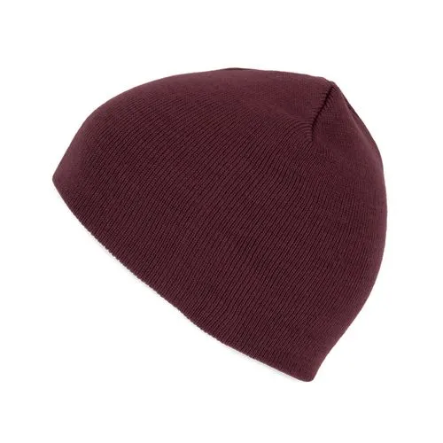 Bonnet à maille fine rouge cerise foncé 2 Bonnet à maille fine