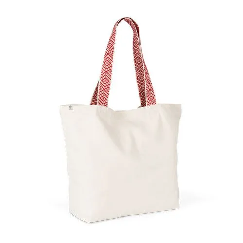 Grand sac shopping recyclé rouge 2 Grand sac shopping recyclé