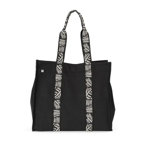 Grand sac shopping recyclé à soufflet