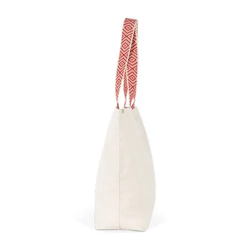 Grand sac shopping recyclé rouge 3 Grand sac shopping recyclé