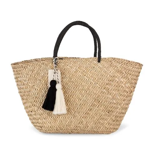 Panier shopping en paille 2 Panier shopping en paille
