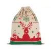 Sac avec cordon motifs de Noël naturel 1 Sac avec cordon motifs de Noël