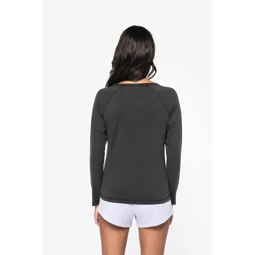 T-shirt écoresponsable raglan manches longues femme