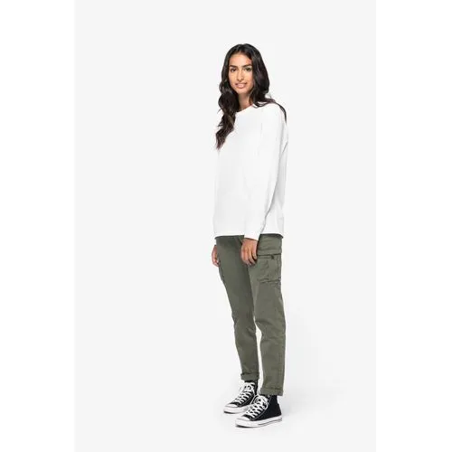 Pantalon cargo écoresponsable délavé femme