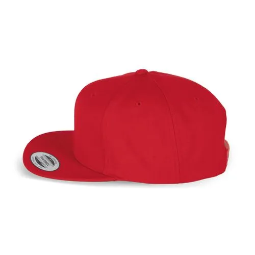 Casquette visière plate – 6 panneaux rouge 2 Casquette visière plate - 6 panneaux