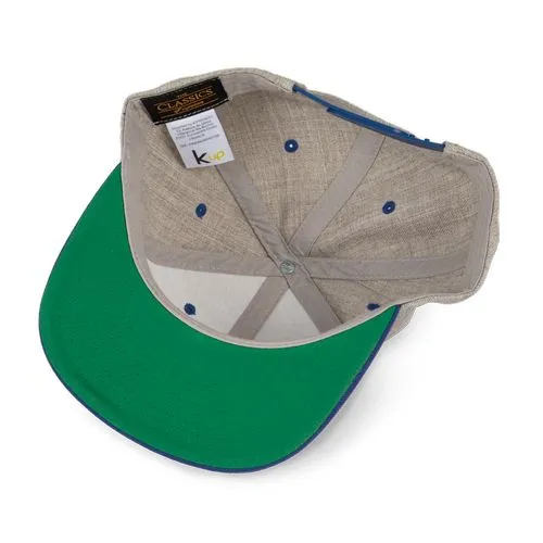 Casquette visière plate – 6 panneaux bleu royal 1 Casquette visière plate - 6 panneaux