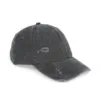 Casquette écoresponsable effet déchiré unisexe noir délavé 2 Casquette écoresponsable effet déchiré unisexe