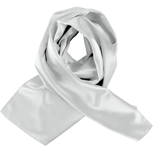 Foulard satiné argenté 1 Foulard satiné