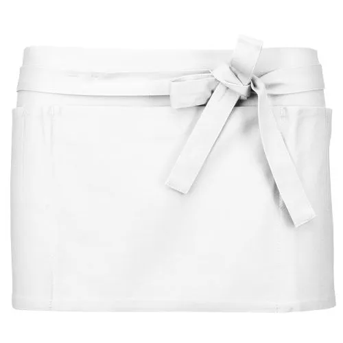 Tablier coton court blanc 1 Tablier coton court