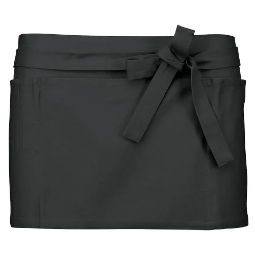 Tablier coton court gris foncé 1 Tablier coton court